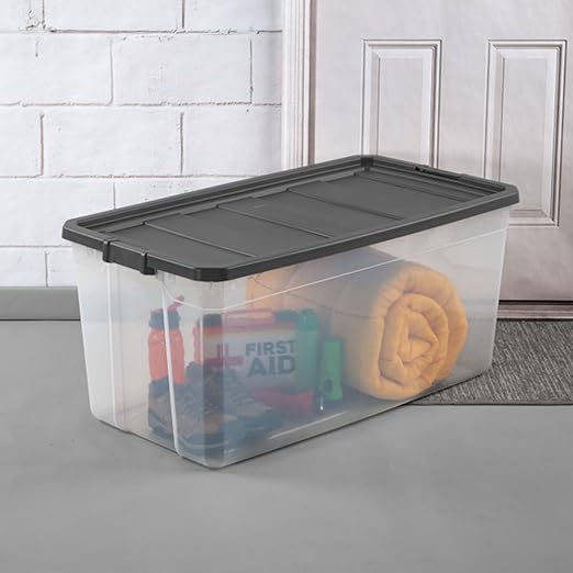 Sterilite 6-Pack Modular Stacker Box, Durable Clear Plastic Storage Bins - Image 5