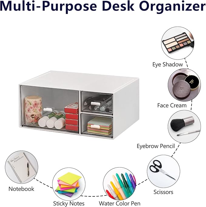 Desk Organizer Stackable Storage Drawers - Image 5