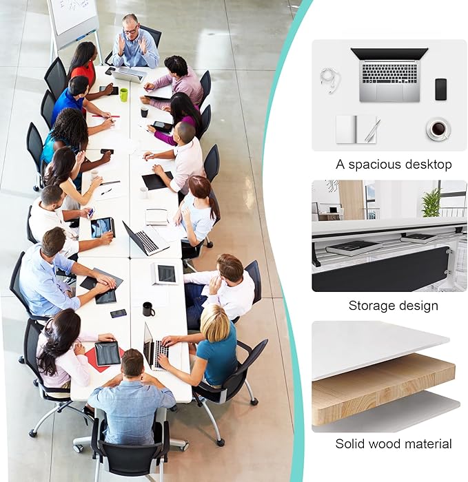 Conference Table, 55.1''Folding Conference Room Table - Image 7