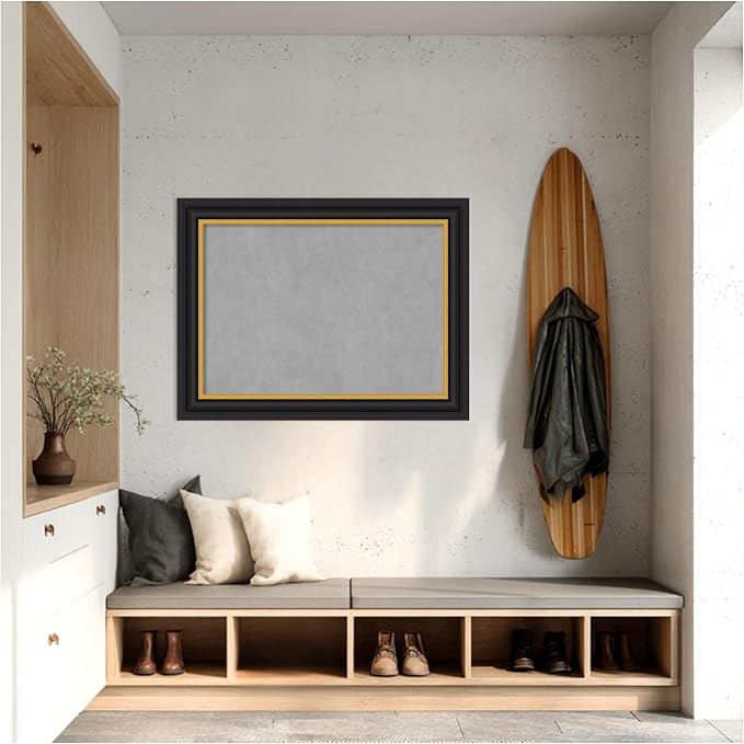 Amanti Art Black Framed Magnetic Board 26x34 Medium Vision Board - Image 8