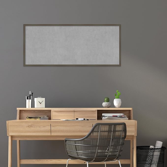 Amanti Art Grey Framed Magnetic Board 21x49 Oversize Vision Board - Image 5