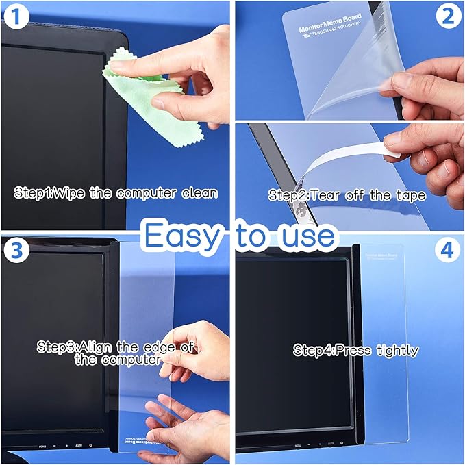 Zonon 24 Pieces Computer Monitor Notes Screen Monitor Memo Board Sticky Note - Image 3