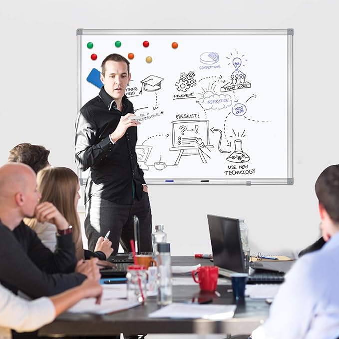 Dry Erase Board for Wall Aluminum Presentation Magnetic Whiteboard - Image 2