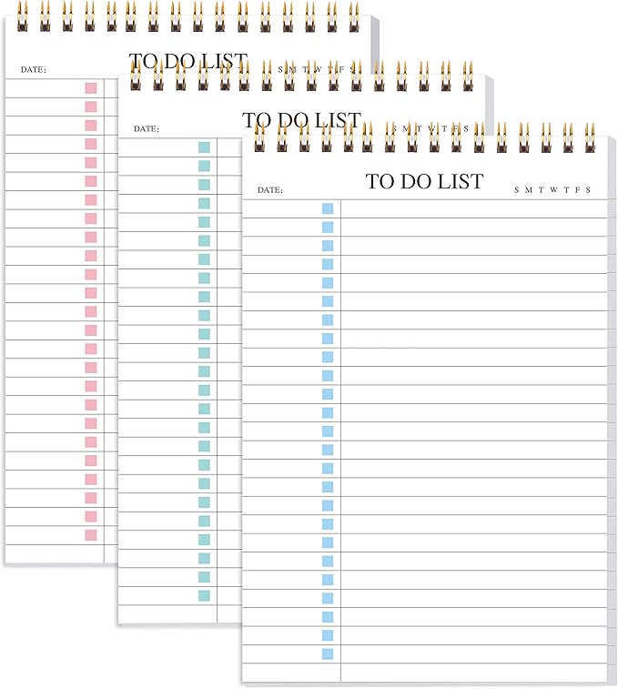 To Do List Notepad 3 Pack, Undated Daily Planner Notepad by KAICNPAPER