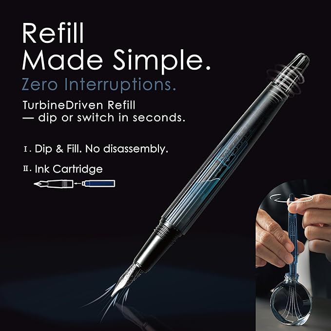TAG Submarine Luxury Fountain Pen – TurbineDriven Refill, Elegant Writing Gift - Image 4