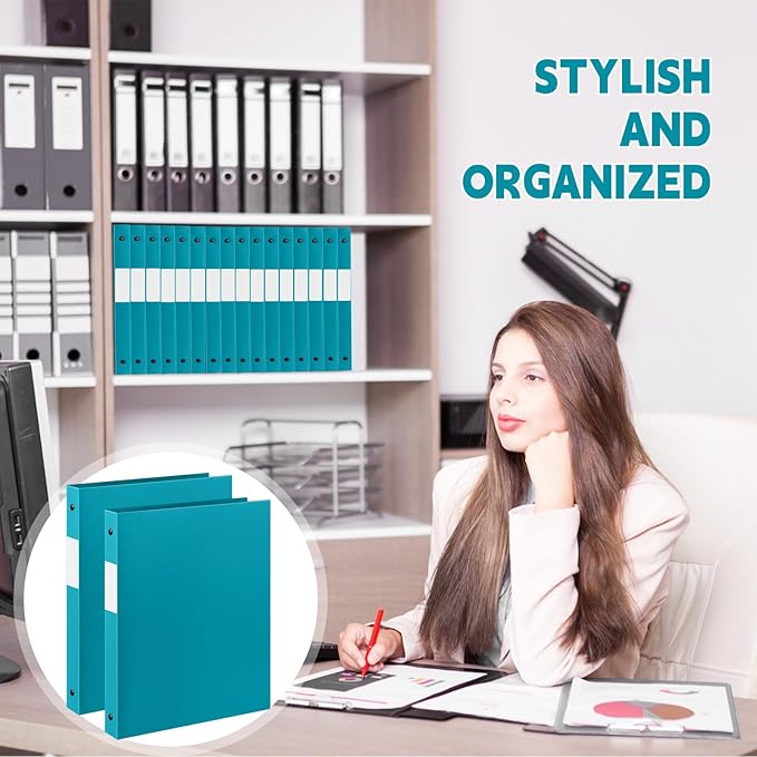 Henoyso 36 Pcs 3 Ring Binder 0.5 Inch Round Fits Letter Size 8.5'' x 11'' Paper - Image 5
