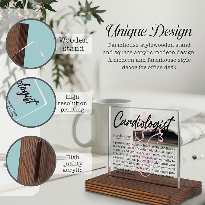 Cardiologist Gifts, Thank You Desk Sign - Image 3