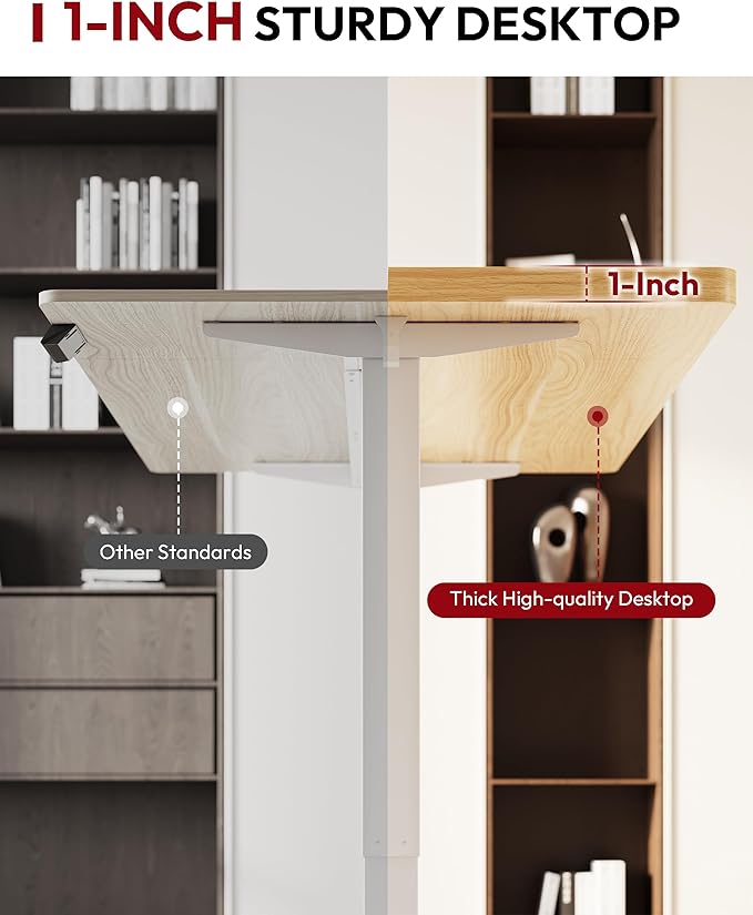 SANODESK Electric Standing Desk 60 x 24 Inches Whole-Piece Desktop Height - Image 6