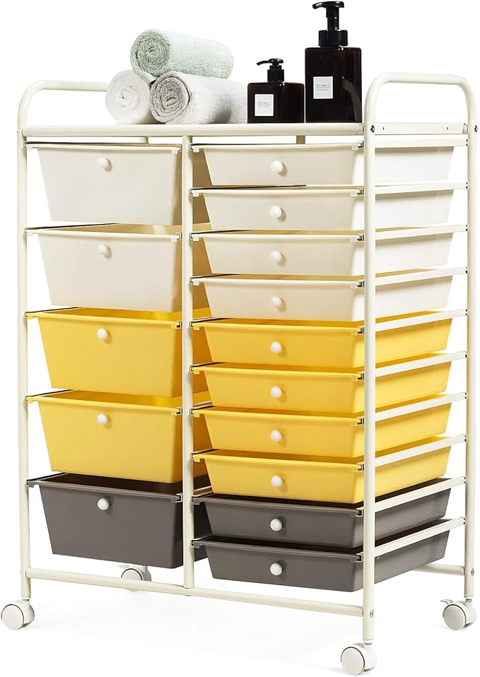 DORTALA 15-Drawer Rolling Storage Cart by DORTALA