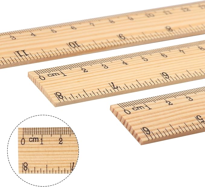 144 Packs Wooden Rulers, 12 Inch Double Sided Wood School Ruler - Image 3