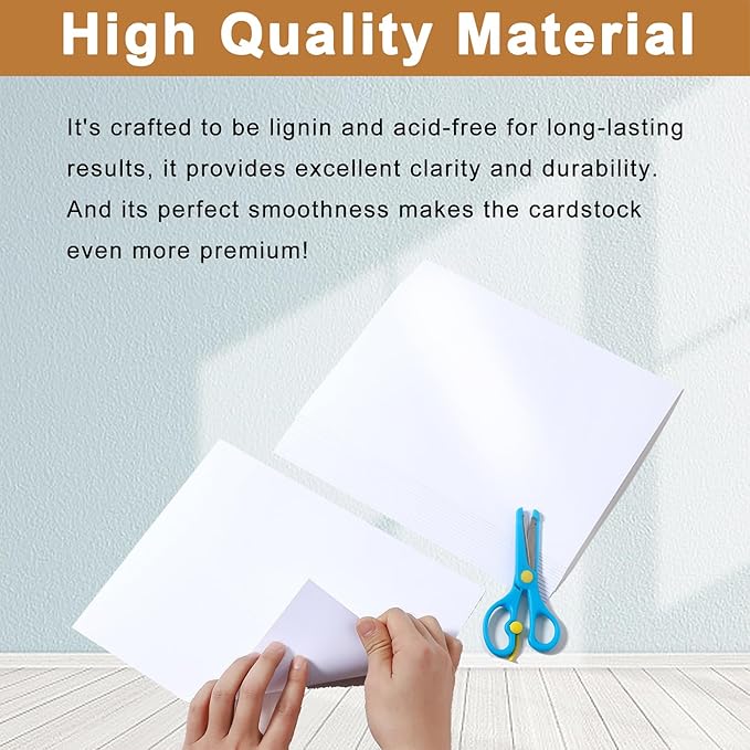 Silunkia 28 Sheets White Shimmer Cardstock 8.5 x 11 Printer Paper, 92lb - Image 4