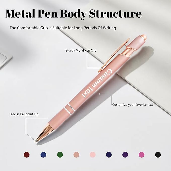 CRME Personalized Pens with Stylus Custom Pens in Bulk Customized Pen Engraved - Image 3