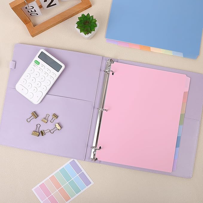 SKYDUE Durable Plastic 8-Tab Dividers, Big Tab Dividers - Image 8