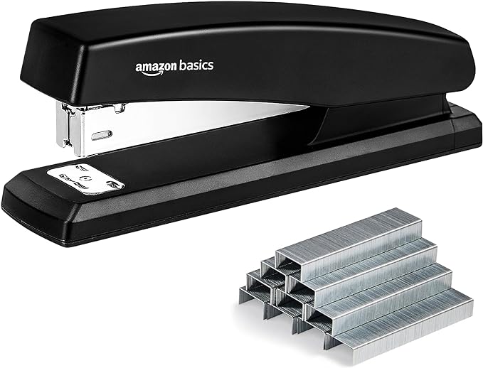 Amazon Basics Stapler with 1000 Staples, Office Stapler, 25 Sheet Capacity by AmazonBasics