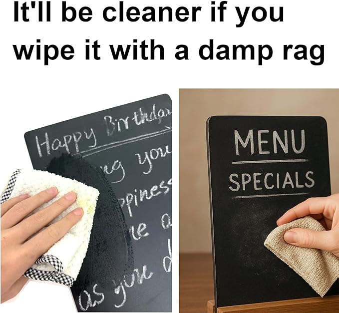 NEWNEWSHOW 8.7x12 Inch Double Sided Chalkboard Signs, Erasable Message - Image 4