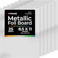 Hygloss Metallic Cardstock Sheets – 25 Shiny Silver Sheets, 8.5” x 11” by HyglossProductsInc