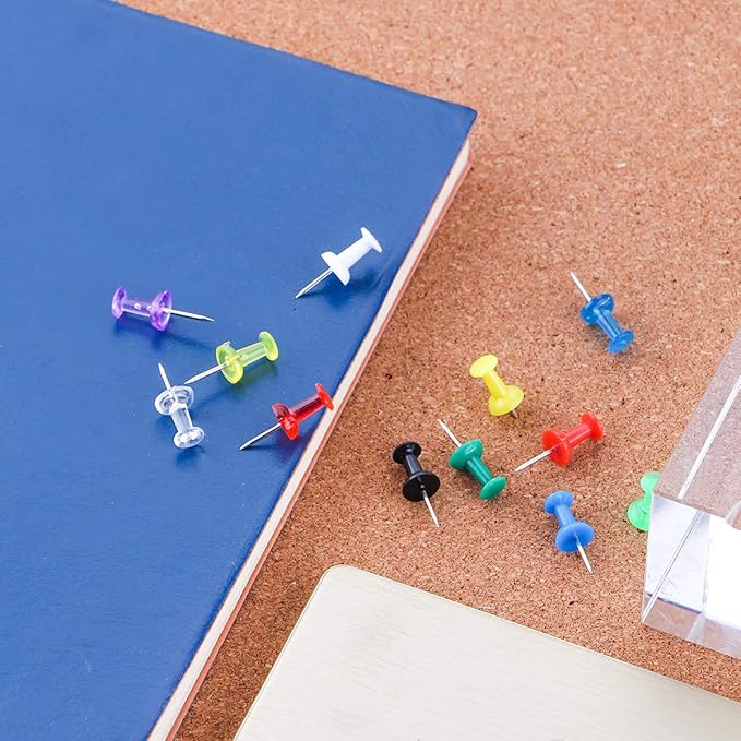 Yalis Push Pins 600 Count, Standard Multicolored Thumb Tacks Steel Point and - Image 6
