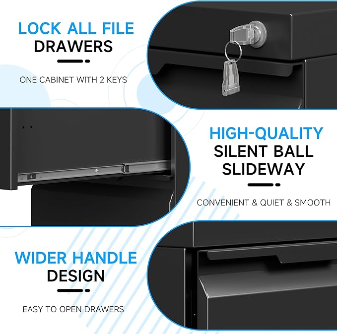 Bestoo 2-Drawer Mobile File Cabinet - Image 8