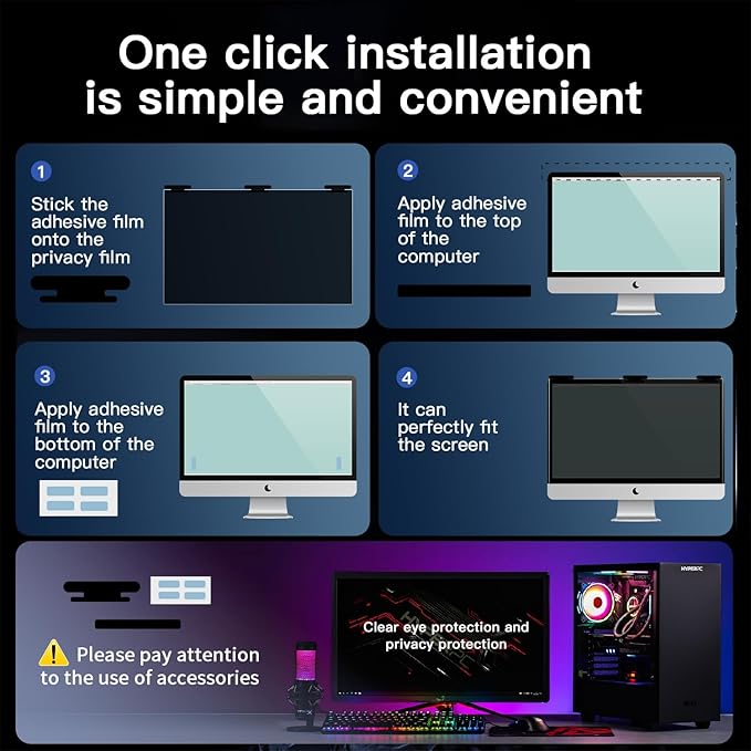2 Pack Magnetic Hanging Computer Privacy Screen 27 Inch - Image 8