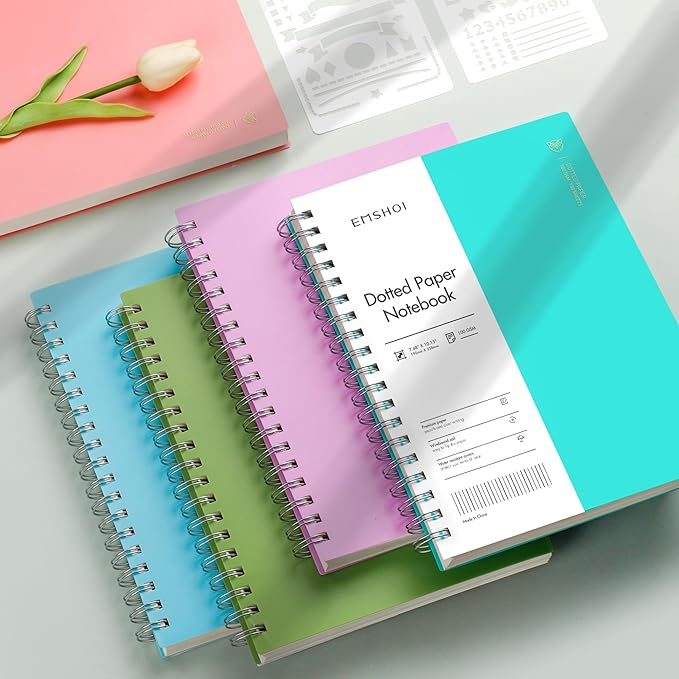 EMSHOI B5 Spiral Notebook Bullet Dotted journal, Large 7.48" X 10.15", 300 - Image 6