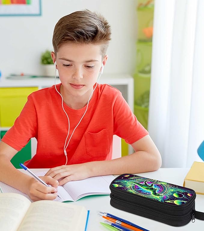 AnySmic Dinosaur Pencil Case for Boys and Girls, Dino Pencil Pouch for Kids - Image 5