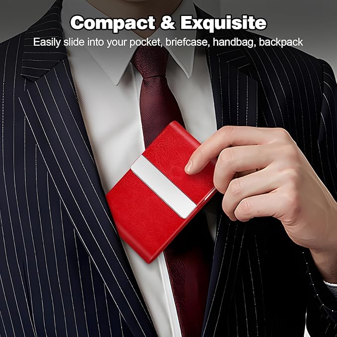 Business Card Holder for Women or Men, Business Card Case - Image 2