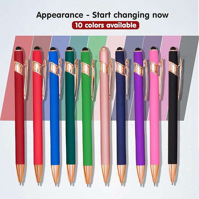 CRME 10 Colore Inspirational Pens Set Laser Engraving Every Pen has Different - Image 3