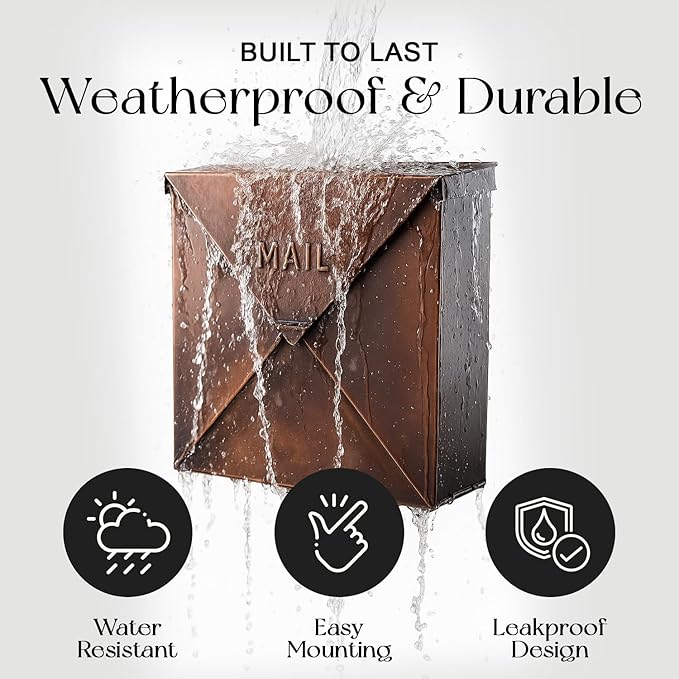 NACH Mailboxes for Outside Wall Mount, Waterproof Mailboxes for Outside - Image 4