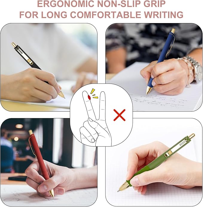 Linbsunne Gel Pens Black Ink Pen 0.5mm fine Point Pens Smooth Writing - Image 7