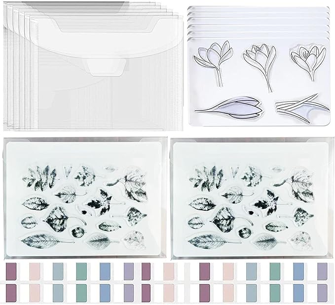 BROTOSPAC 24 PCS Clear Stamps Storage Panels, Resealable Die Cut Storage Bag by BROTOSPAC