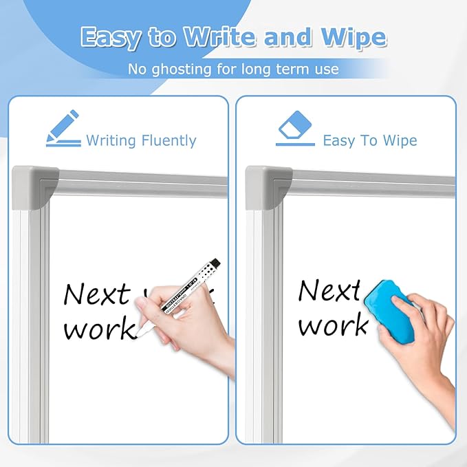 DOLLAR BOSS Large White Board 60 x 40 Inch Foldable Magnetic Whiteboard - Image 3