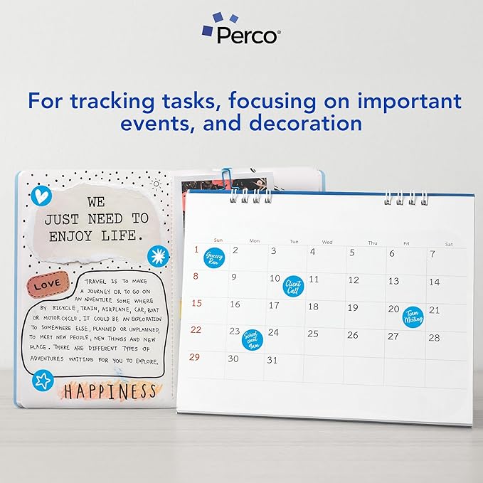 Perco Light Blue 1-Inch Round Circle Dot Sticker Labels - Image 3
