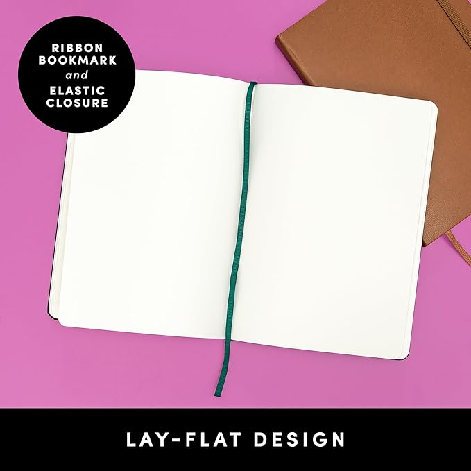 PAPERAGE Blank Journal Notebook, 160 Pages, Medium 5.6 inches x 8 inches - Image 3