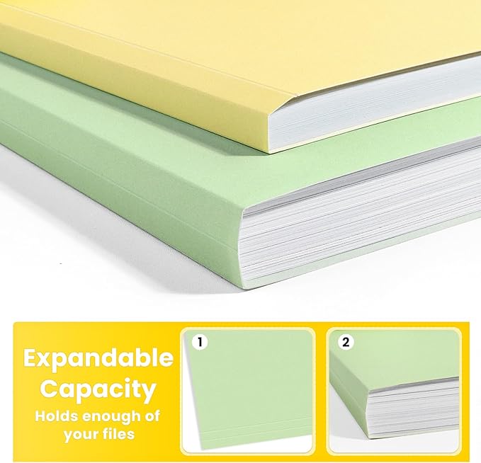 SUNEE File Folders, 120 Pack Manilla Folders 8.5 x 11, 12 Colors Folder Office - Image 5