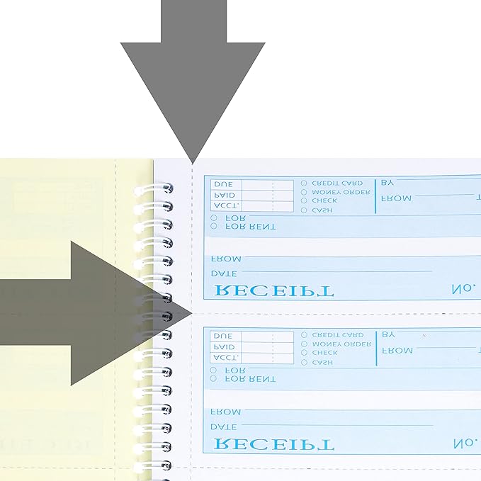 Money Rent Receipt Book, 7.9x11.22 Inches 3 Part Carbonless, Receipt Book - Image 4