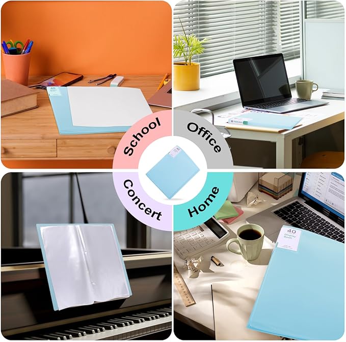Phyxin 40-Pocket Portfolio Binder Organizer, Binder Sheet Protectors 8.5" x 11" - Image 5