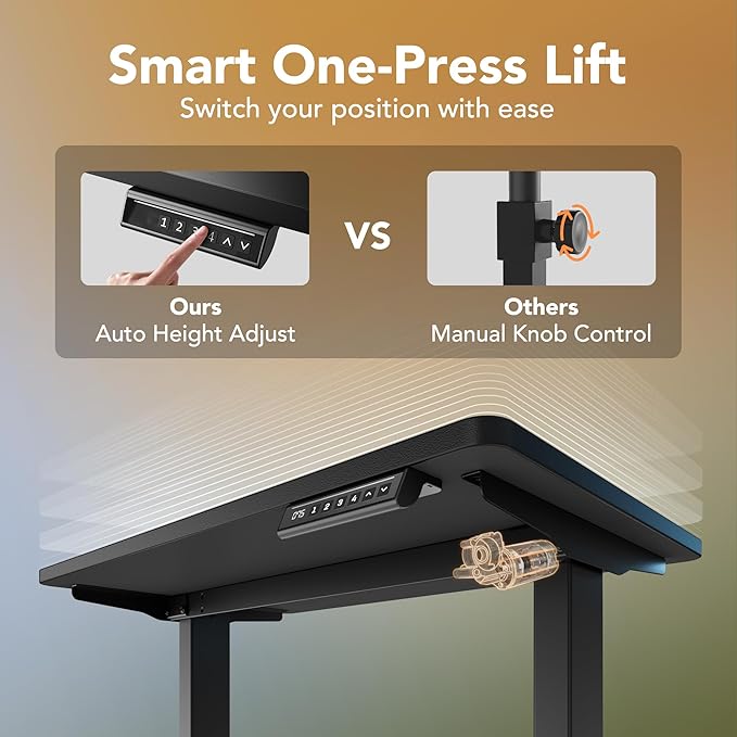 HUANUO Electric Standing Desk, 40 x 24 Inch Height Adjustable Computer Desk - Image 7