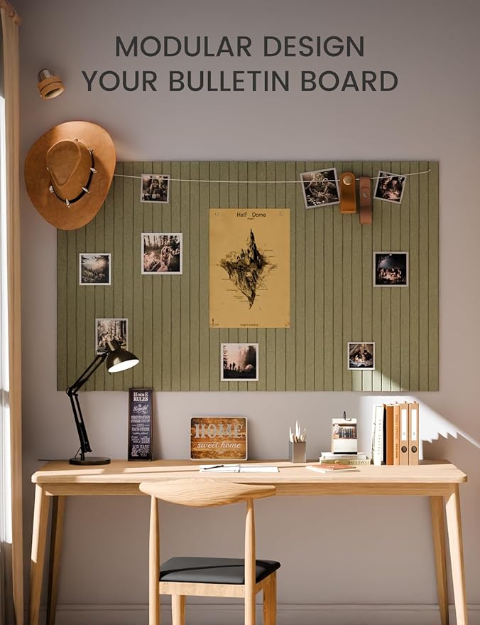 Fluxynara Large Felt Bulletin Board 48" x 36" Cork Board Alternative - Image 5