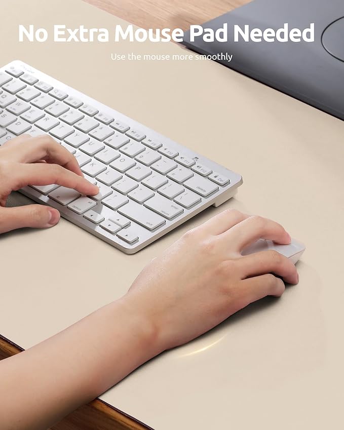 YSAGi Leather Desk Protector, Office Mat, Large Mouse Mat, Non-Slip PU Leather - Image 3