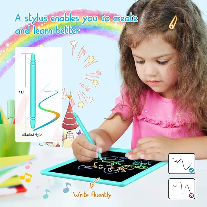 BUKEBU LCD Writing Tablet Doodle Board, Colorful Drawing Pad, Electronic - Image 4