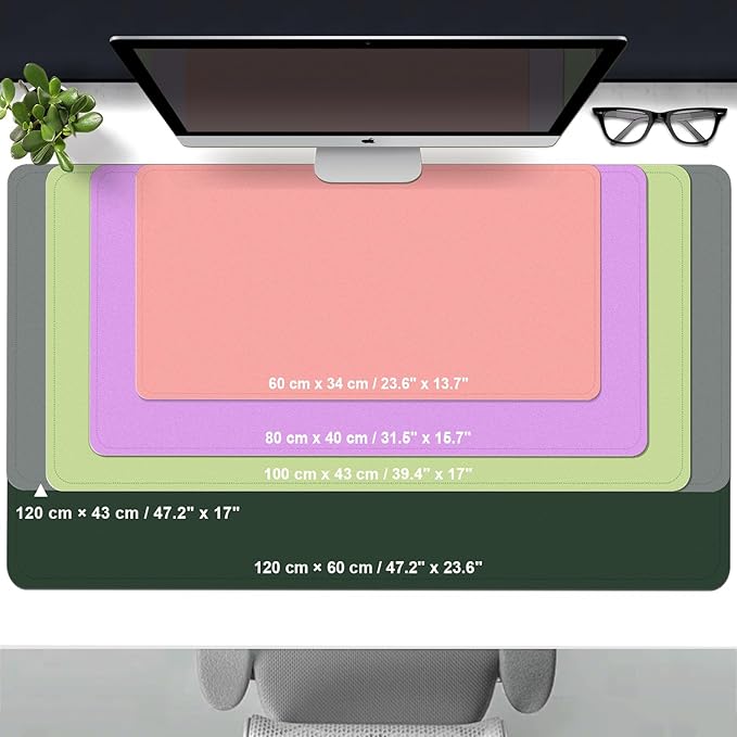 Desk Pad Protector, Leather & Suede Desk Mat, Non-Slip Desk Pad Mat, Large - Image 4