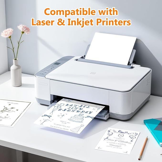 60 Sheets of Cardstock 8.5 x 11, Heavyweight Cover Cardstock Printer Paper 8.5 - Image 3