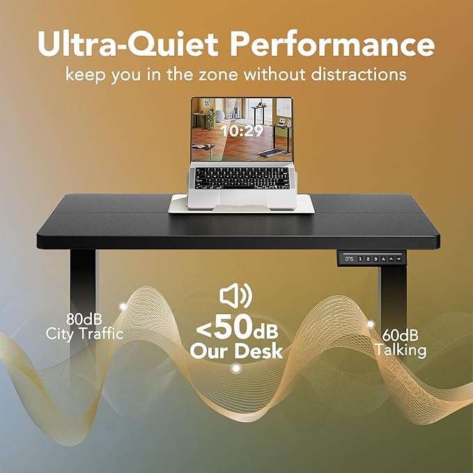 HUANUO 63 x 28 inch Electric Standing Desk Adjustable Height, 4 Memory Height - Image 7