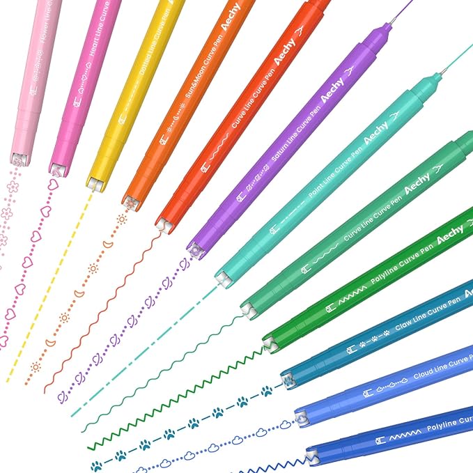 AECHY 12Pcs Dual Tip Markers Pens by AECHY