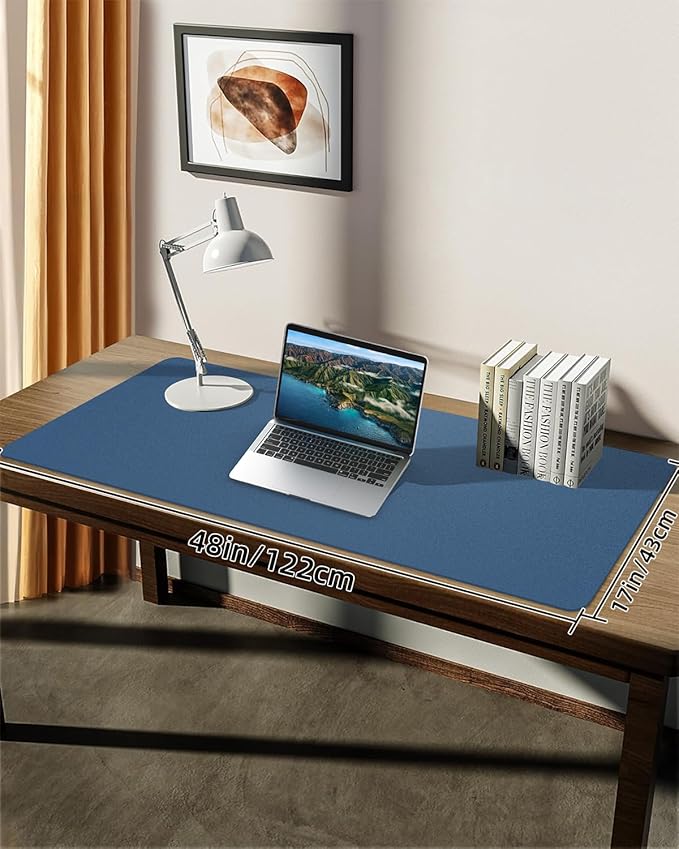 Leather Desk Pad Protector, Large Desk Mat, Mouse Pad, Non-Slip PU Leather Desk - Image 7