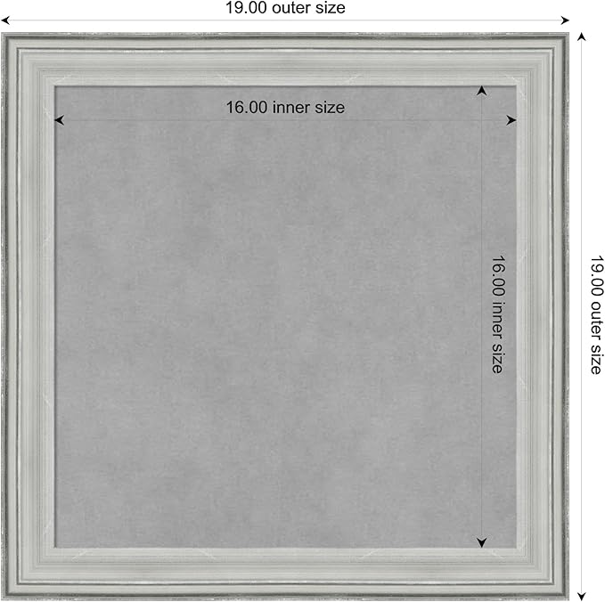 Amanti Art Silver Framed Magnetic Board 19x19 Small Vision Board - Image 3