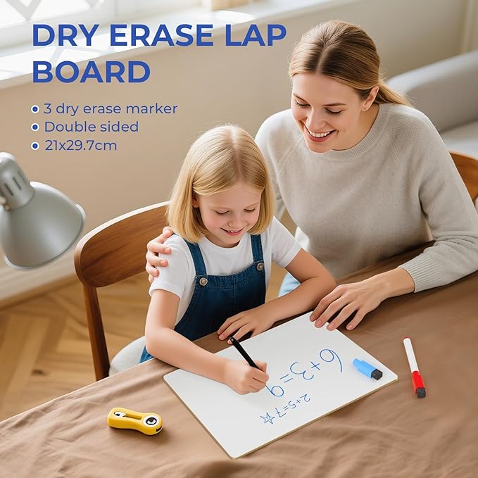 Nicpro 9 x 12 inches Lapboard Small Dry Erase Lap Board Double Sided - Image 7