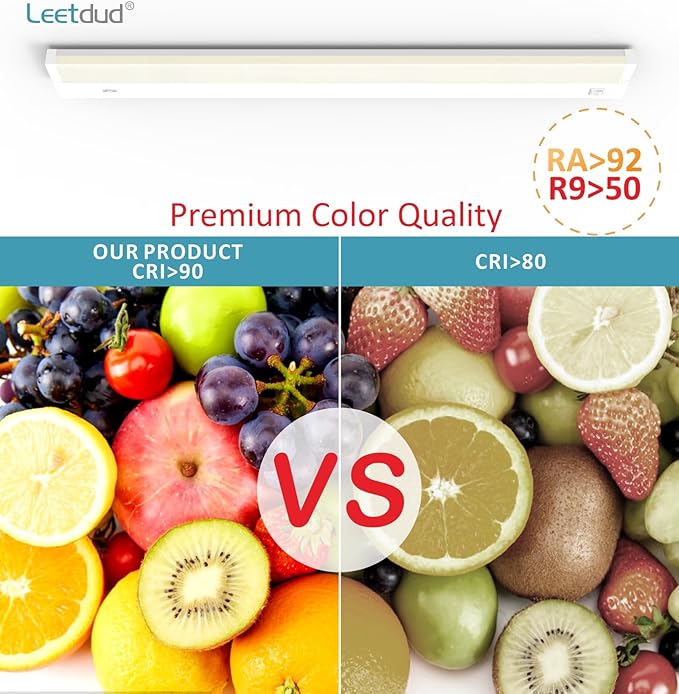 Leetdud LED Under Cabinet Lighting Hardwired or Plug in, 32 Inch 16W, Dimmable - Image 8