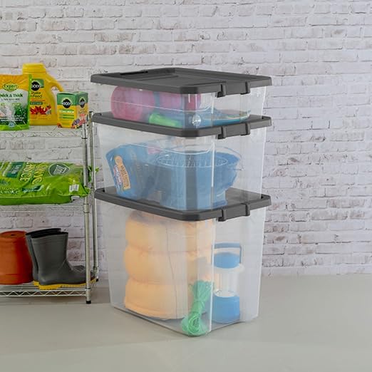 Sterilite 12-Pack Modular Stacker Box, Durable Clear Plastic Storage Bins - Image 6