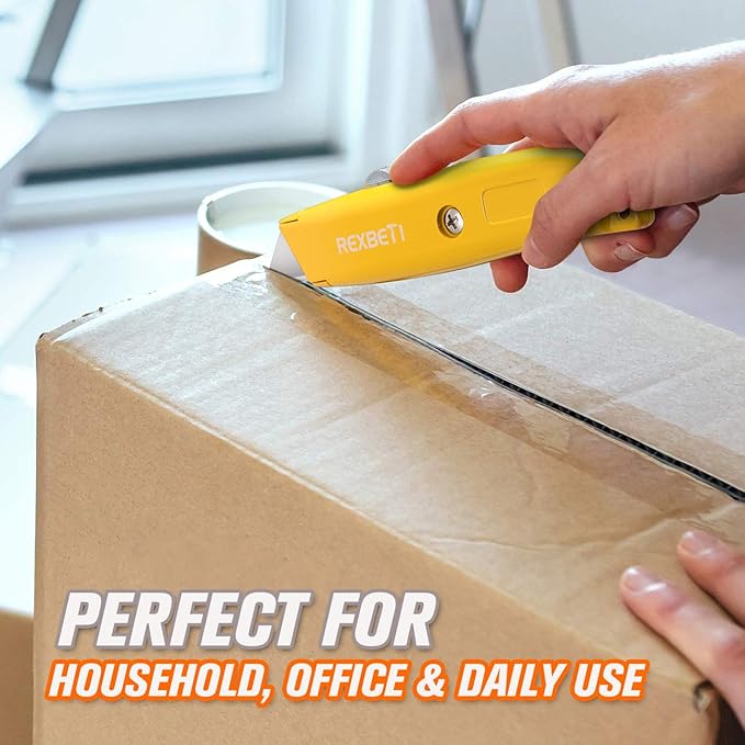 REXBETI 36 Pack Utility Knife Retractable Box Cutter, 4 Color Heavy Duty - Image 6